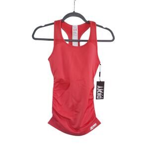 DKNY Sport Salmon Pink Racer Back Compression Athletic Tank Top, Women's Small